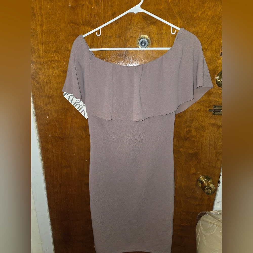 Almost Famous Mauve Off-Shoulder Midi Dress